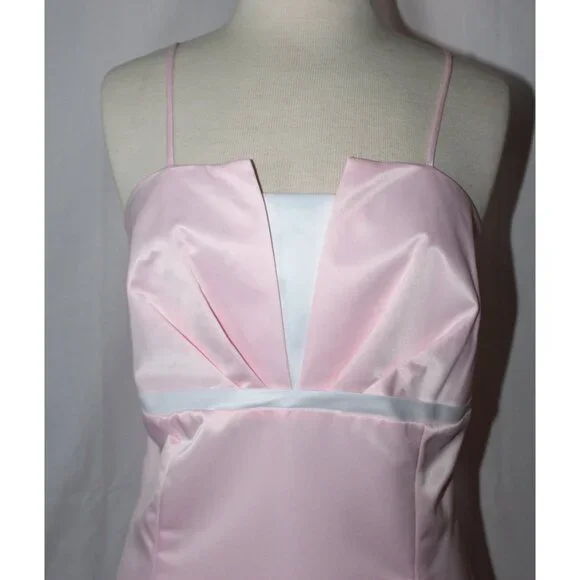 Juliet #1950 Satin Floor Length Bridesmaid Gown-Size 2X, 3X -PINK-NEW With Tags - Picture 4 of 6